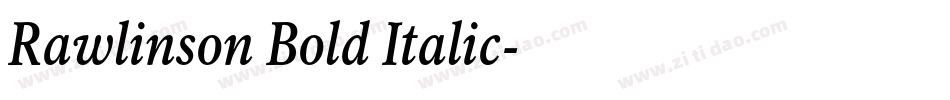 Rawlinson Bold Italic字体转换